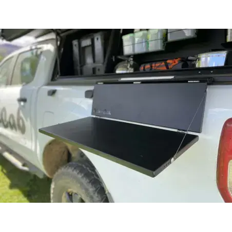 Tablette latérale pliable noir sur hardtop Alu-Cab